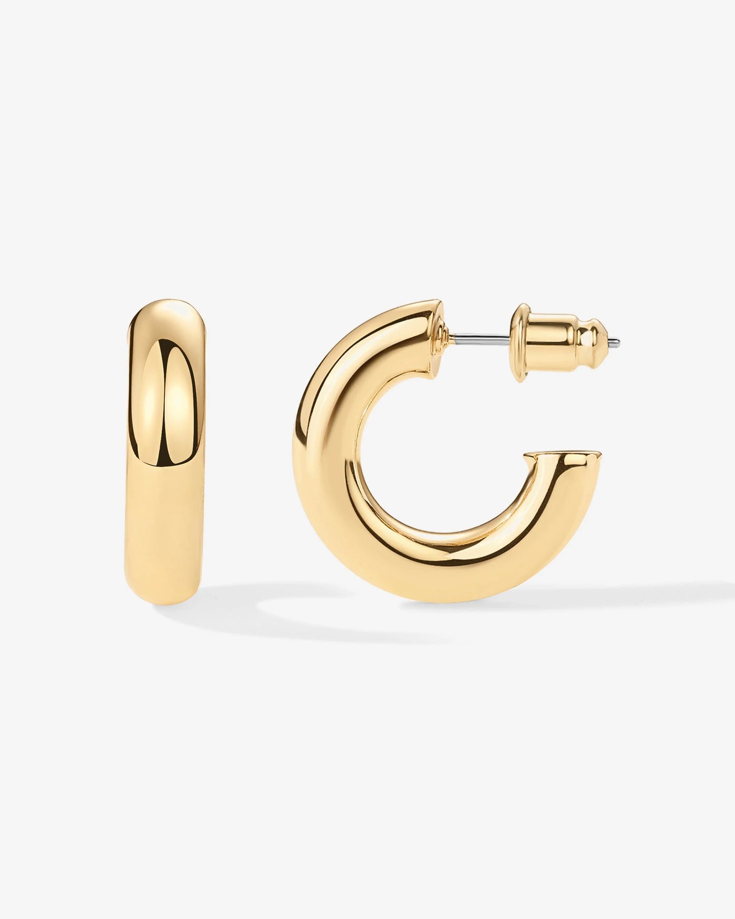 Round Chunky Hoops Earrings