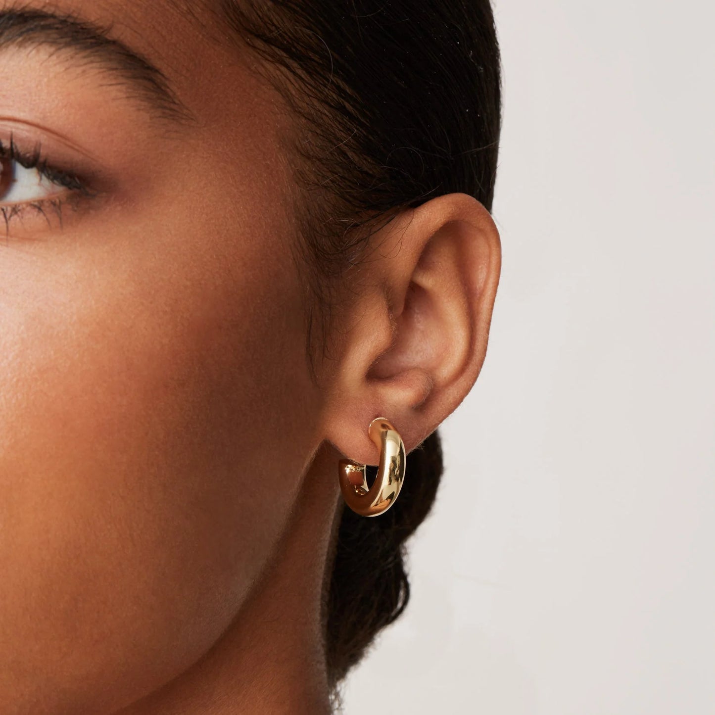 Round Chunky Hoops Earrings