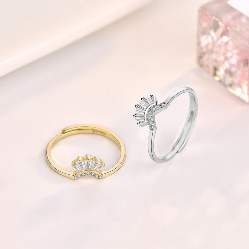 V Shape Crown Ring