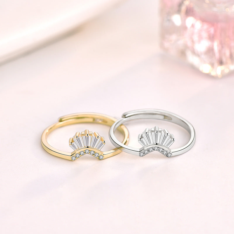 V Shape Crown Ring