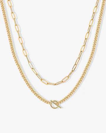 Layered Chain Circle Necklace